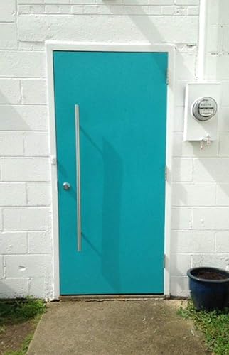 Miniatura 8 de Ranbo Manija sólida de 32 pulgadas de acero inoxidable 304 de grado comercial de alta resistencia, manija de puerta de granero, tirador de vidrio,