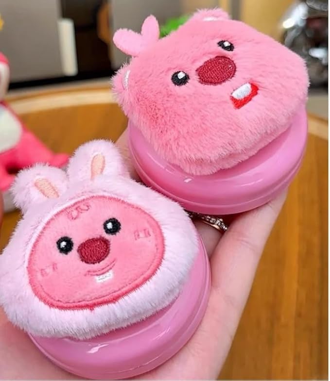 Espejo de maquillaje portátil con peine - Diseño oso, rosa, 2 piezas miniatura 6