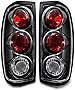 AUTOSAVER88 Tail Lights Assembly Taillights Compatible with Frontier 1998 1999 2000 2001 2002 2003 2004 Driver & Passenger Side OE Replacement Tail Lamps Black Clear