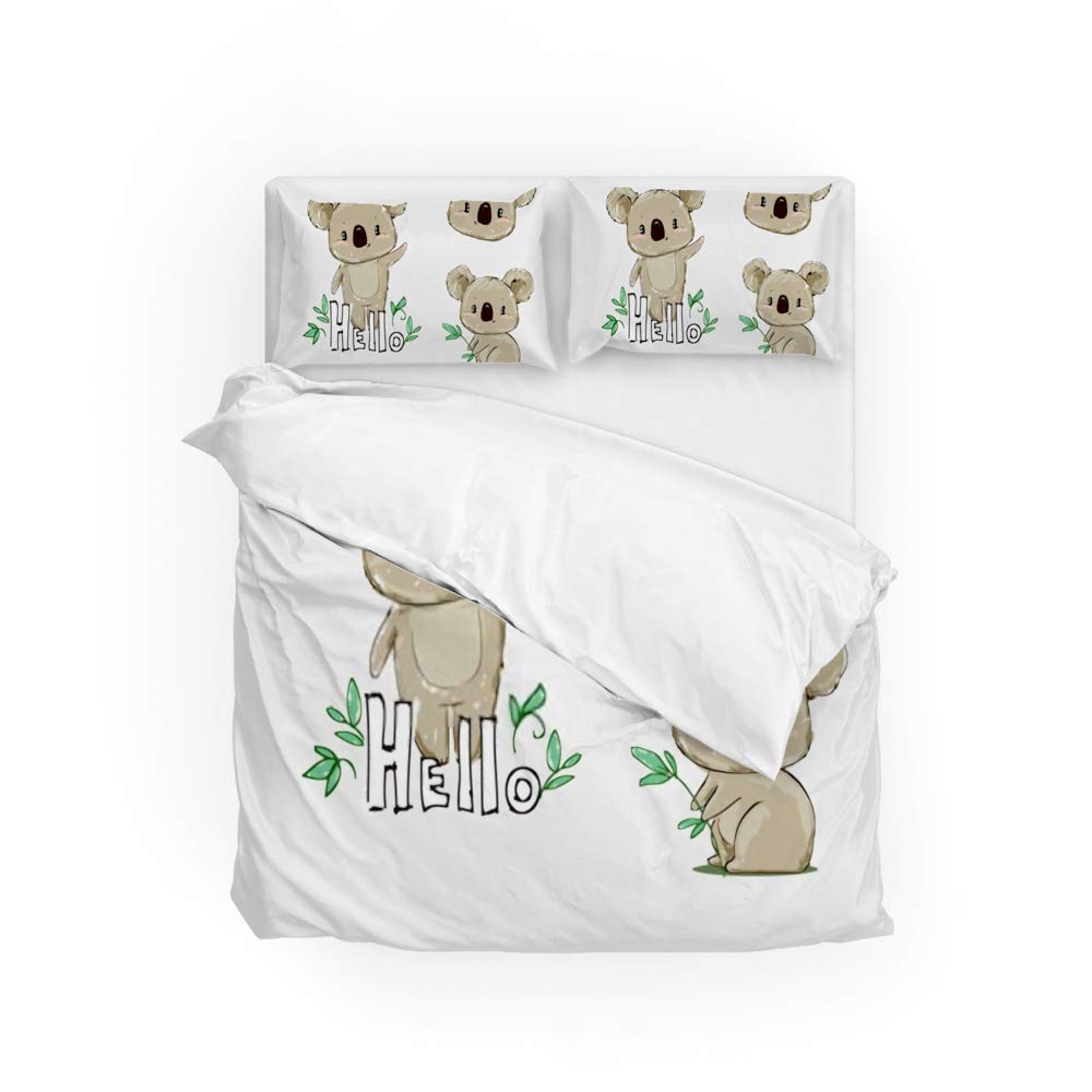 Parure de lit koala Queen Size pour en finir avec le linge de lit rêche