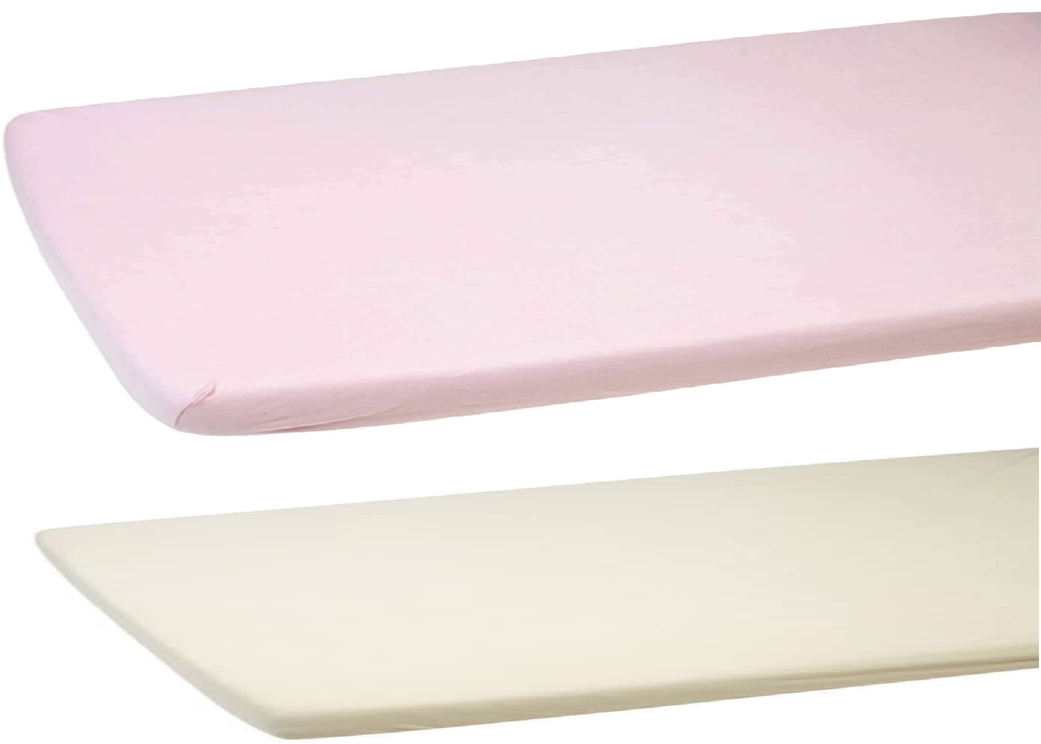 Dudu N Girlie Fitted Sheet Next to Me Crib 51 x 85 - Nexttome Crib Sheets 2 Pack Hypoallergenic Baby Cot Sheets Bedding Elasticated Breathable Easy Care (Pack of 2, Pink) — view 28