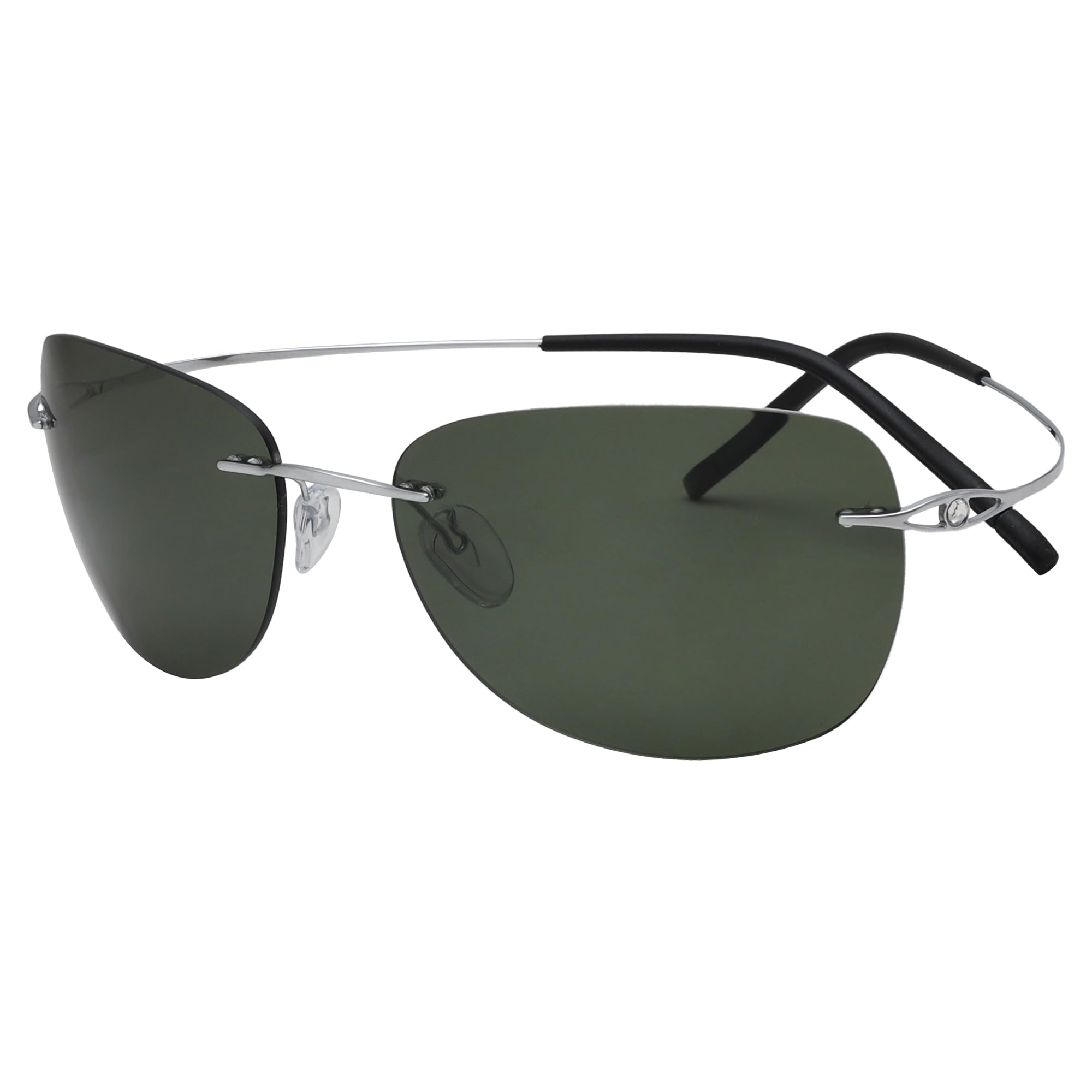 Eyekepper Pilot Rimless Titanium Polarized Sunglasses for Men and Women