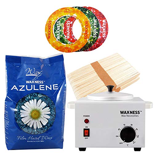 Wax Necessities Azulene Stripless Waxing Kit with 2.2 Pound Wax Bag