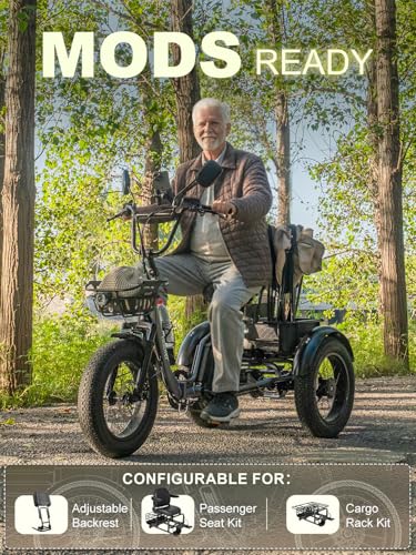 Creek Pro Folding Electric Tricycle for Adults, Etrike with