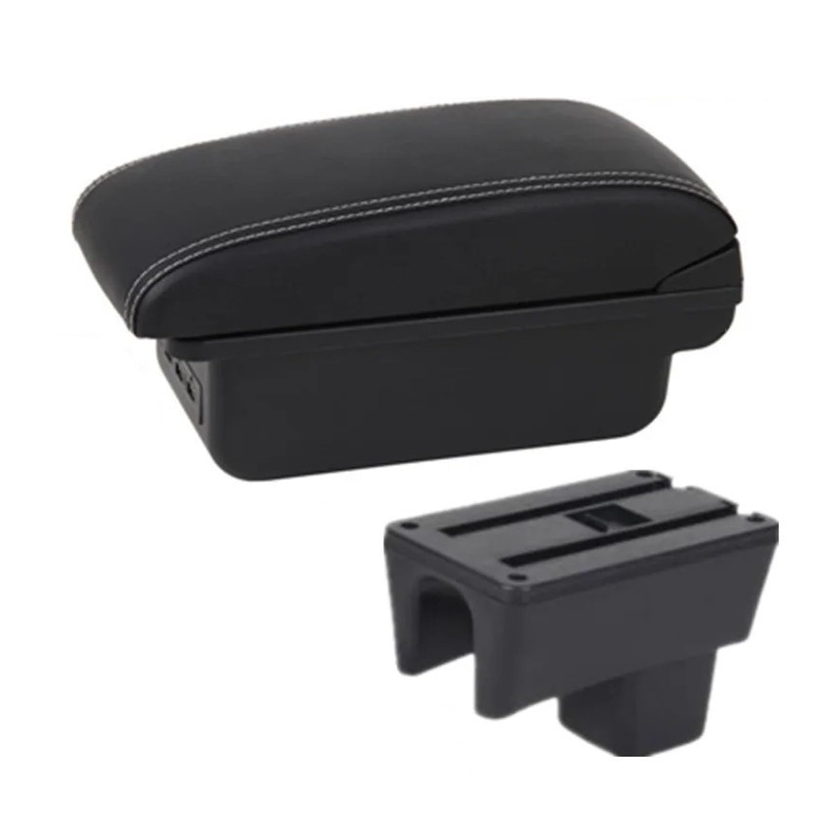 Center Armrest Box For Suzuki For Swift 2005-2021 2022 2023 2024 Car Armrest Box Accessories Interior Details Storage Box Retrofit Parts Arm Rest(B3 white line 3USB)