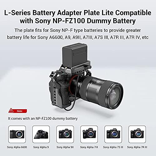 SMALLRIG NP-F adapter Baterii Plate Lite z Baterią NP-FZ100, Gniazdo Wyjściowe 12 V DC / 7,4 V DC, dla Sony a7c ii, a7c r, A6600, A9, A9II, A7III, A7S III, A7R III, A7R IV - 3095