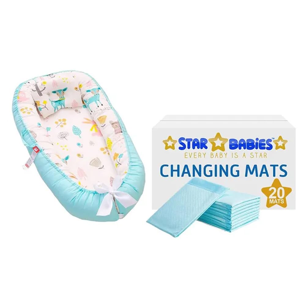 Star Babies Combo (Kids Baby Sleeping Pod with Disposable Changing mat 20pcs)