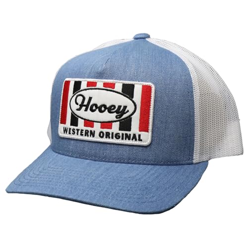 HOOEY Vintage Patch Trucker Cap Denim/White