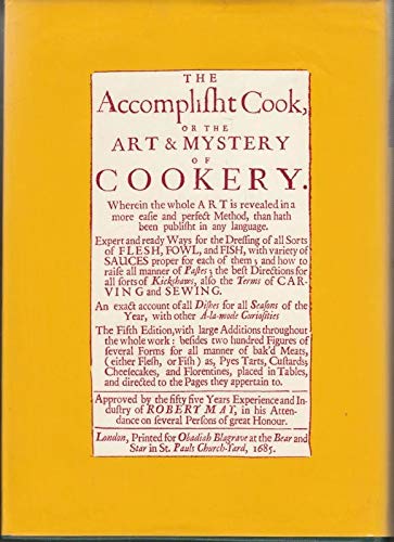 The Accomplisht Cook (1660) 0907325548 Book Cover