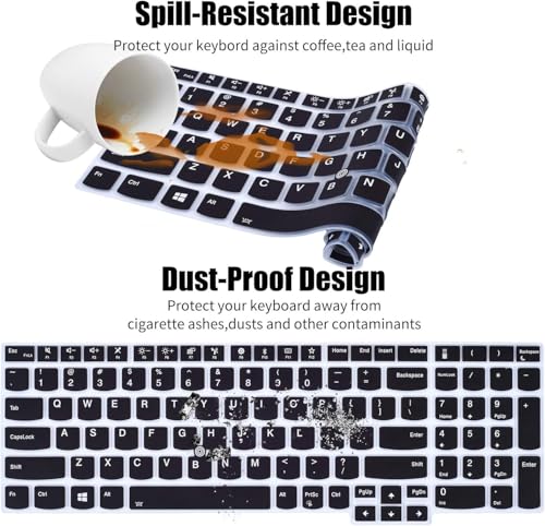 Image of OJOS Keyboard Cover for Lenovo Thinkpad E15, L15, T15, P15, P52, P72, P53, P73, T15 Plus - Black
