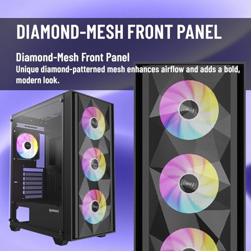 Chasis Gaming PC Case Mesh RAIDMAX V217 con panel frontal de alto flujo de aire 3