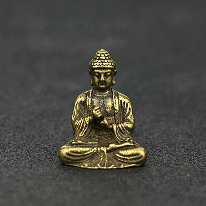 Statue de Bouddha Sakyamuni en cuivre pur bronze exprimant les valeurs bouddhistes chinoises pour une inspiration quotidienne et un environnement calme