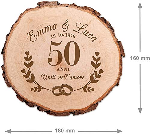 Casa Vivente Fetta di Tronco d'Albero in Legno con...