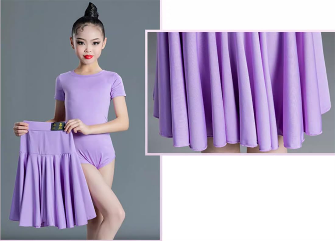 EFLALYHG Vestido de baile latino para niñas, vestido con falda de competencia para salón de baile, salsa, tango, samba, cha, rumba