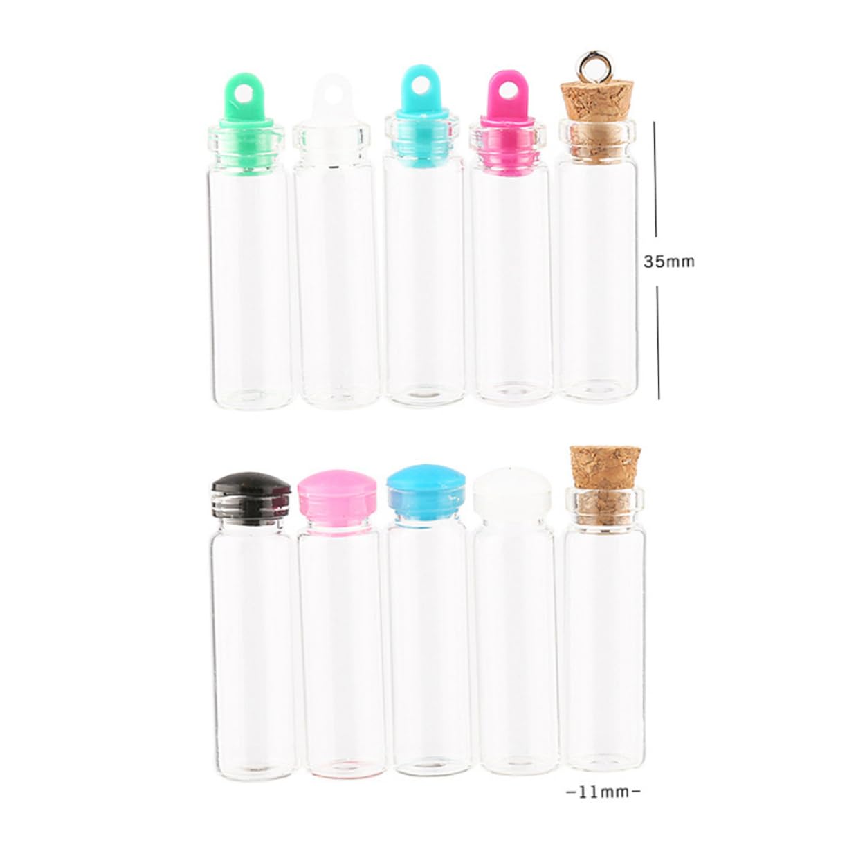 150 Stück Mini-Glasflaschen Klare Flaschen Transparente Wunschflaschen Apothekerflaschen Kleine Klare Geschenkgläser Miniatur-Wunschflaschen Mini-Gläser Leere Korkflaschen