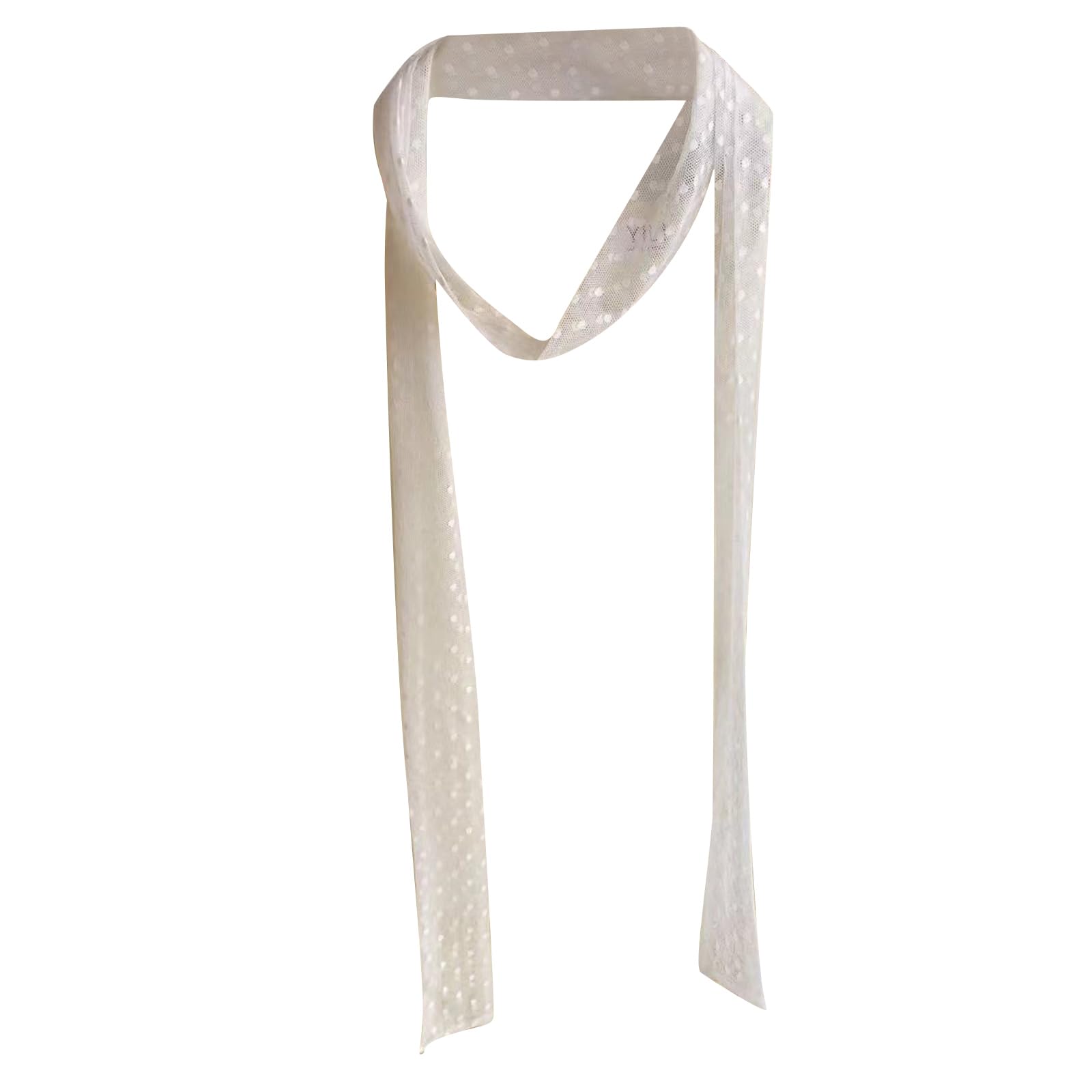 Maxtonser Narrow Lace Scarf Decorative Hair Scarf Elegant Neckwear for Girl Lace Tied Hair Scarf Neckwear Ribbon Scarf Waistband