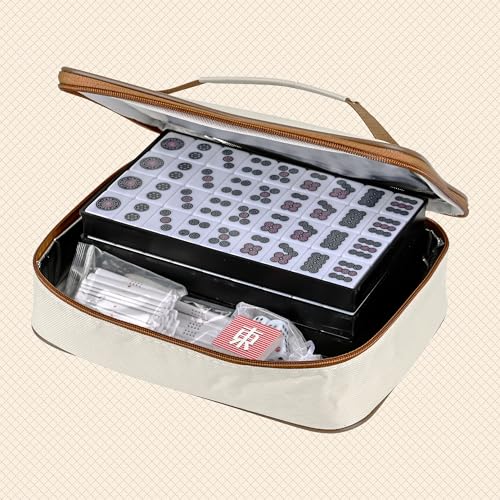 Set de Mahjong Riichi Japonés con fichas y accesorios miniatura 4