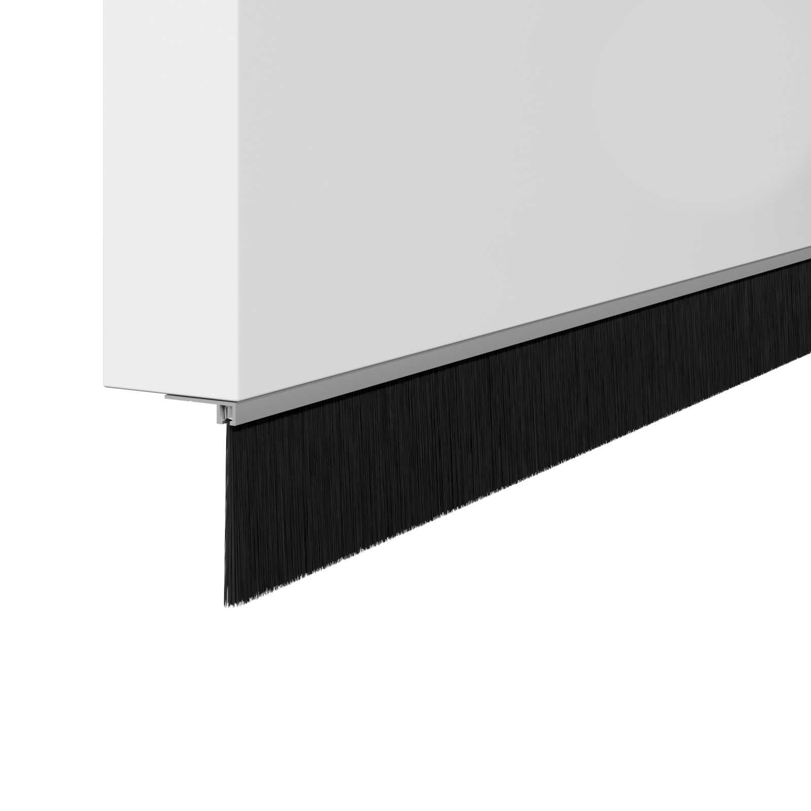 Uszczelka szczotkowa do drzwi, 2 szt., 100 cm, ze stopu aluminium, do drzwi wewnętrznych, stoper przeciągów do uszczelniania podłogi, uszczelka podłogowa do nakładania