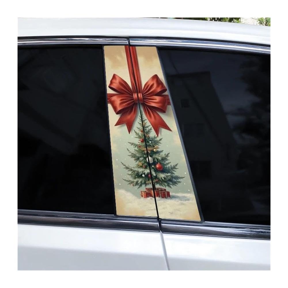 Body Parts 2pcs Car Center Pillar Sticker Greeting Auto B-Pillar Waterproof Protective Film(I)