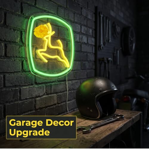 Image of Farm Neon Sign Neon Sign, Dimmable LED Tractor Neon Wall Light, USB Powered Farm Neon Light for Man Cave Garage Motorcycle Room Industrial Home Shop Decoration
