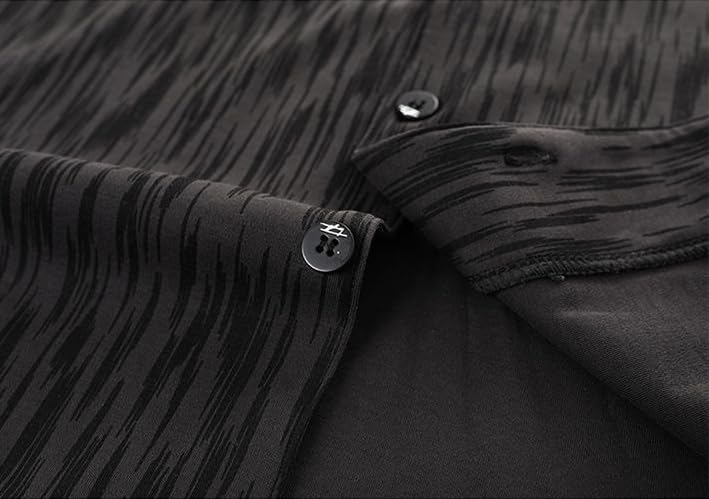 Mens Pajamas Set Mens Pajama Bottoms: Soft Cotton Lapel Long Sleeved Nightgown3