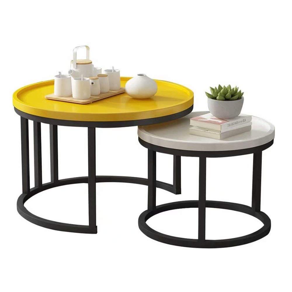 Table basse ronde SENSEN : le duo de tables d'appoint idéal pour aménager un petit appartement