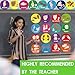 ASL Classroom Hand Signal Cards - 36 Classroom Hand Signal Decor Sign Language Posters for Teachers Students Visual Cues (Retro Groovy)