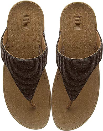 Image of FitFlop Women's LULU Suede Toe-Post Sandals | Lightweight Summer Walking Sandals with Cushioned Comfort, Arch Support & Grip