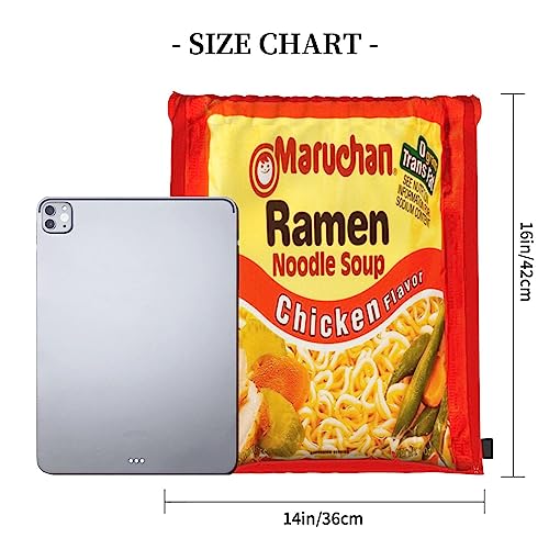 Instant Ramen Noodle Soup Chicken Drawstring Backpack Sports Gym Sack Funny Food Sackpack String Bag For Sport Yoga Travel Shopping4