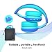 gorsun Kids Bluetooth Headphones, Portable Kids Wireless Headphones for Kids, Bluetooth 5.3, Over-Ear Toddler Headphones with Microphone, 85dB Volume Limited, 40 Hours Playtime (Blue)