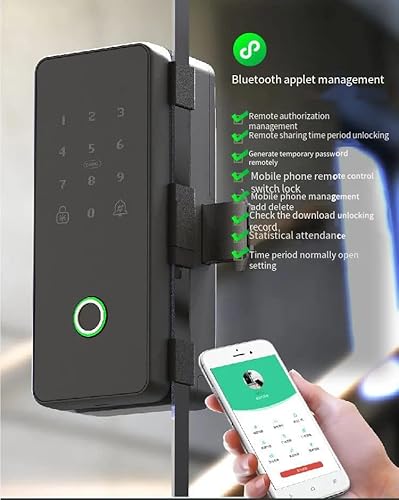 Generic G190 Frameless Remote Control Digital Sliding Swing Door Smart Lock thumb #1