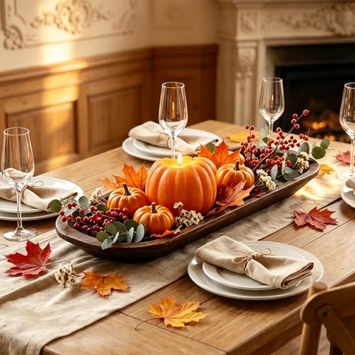 300 Hours Rechargeable Flickering Flameless Wax Pumpkin Candles $14.99 AC - image 7