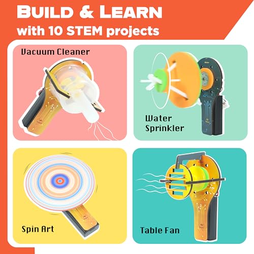 Image of Butterfly EduFields 10in1 STEM Electricity kit for Kids 5-8-12| Science Kit | 10 STEM experiments with Engineering Building Toy, motor, and science projects for boys and girls ages 5 7 8-10 8-12