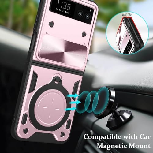 Jhwvvtf FOR MOTO PHONE CASE WITH RING For Motorola Razr 2023 Case/Moto Razr 2023 Case,Metal Ring Holder Stand Cover thumb #5