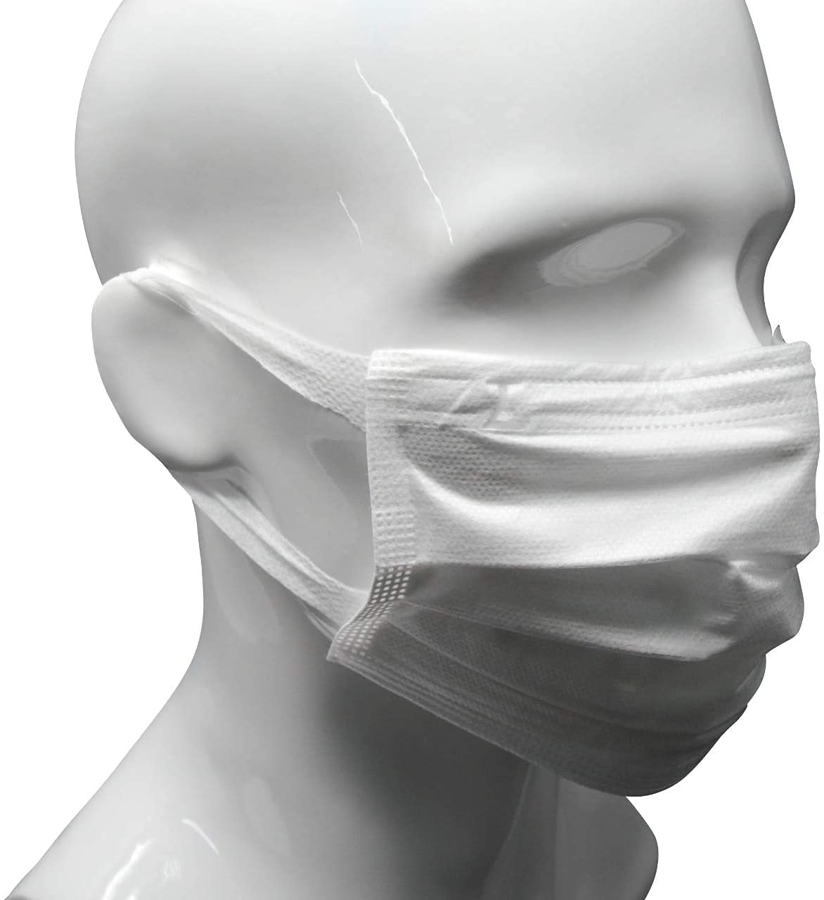 Runhu White Soft Earloop face Mask (WHITE) (50PCS)