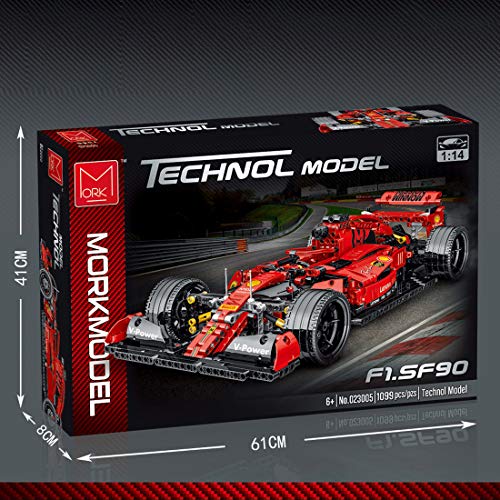 Myste Technik Formel 1 Auto Rennwagen für Ferrari FRR-F1, 1100Teile 1:14 Rennauto Sportwagen Rennwagen Kollektion für… – Bild 7