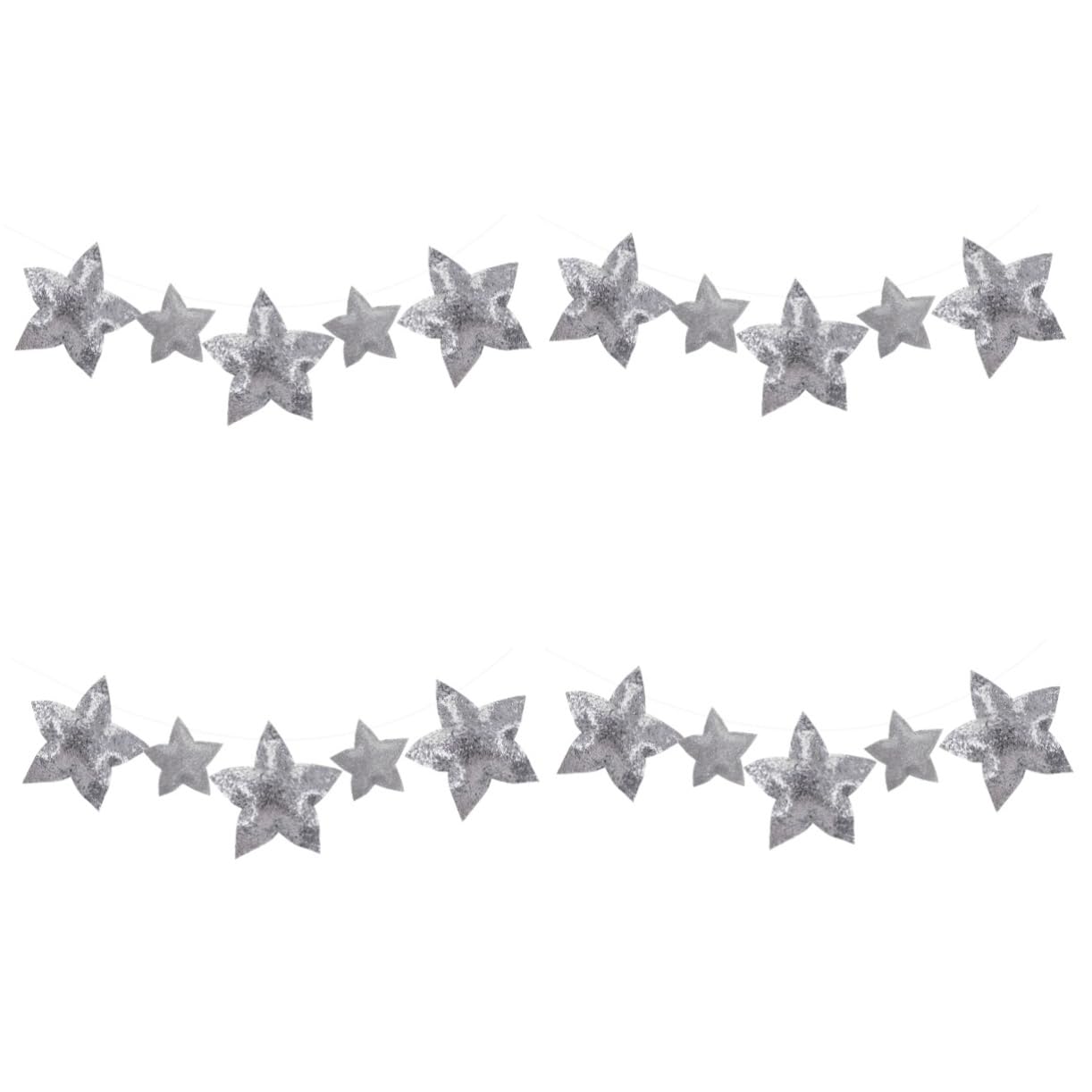 Yardwe 4stücke Sternen Banner Deko Für Kinderzimmer Teilig Glänzende Silvester Und Weihnachtsdeko Vielseitig Einsetzbar Für Wand Fenster Und Garten Langlebig Und Dekorativ