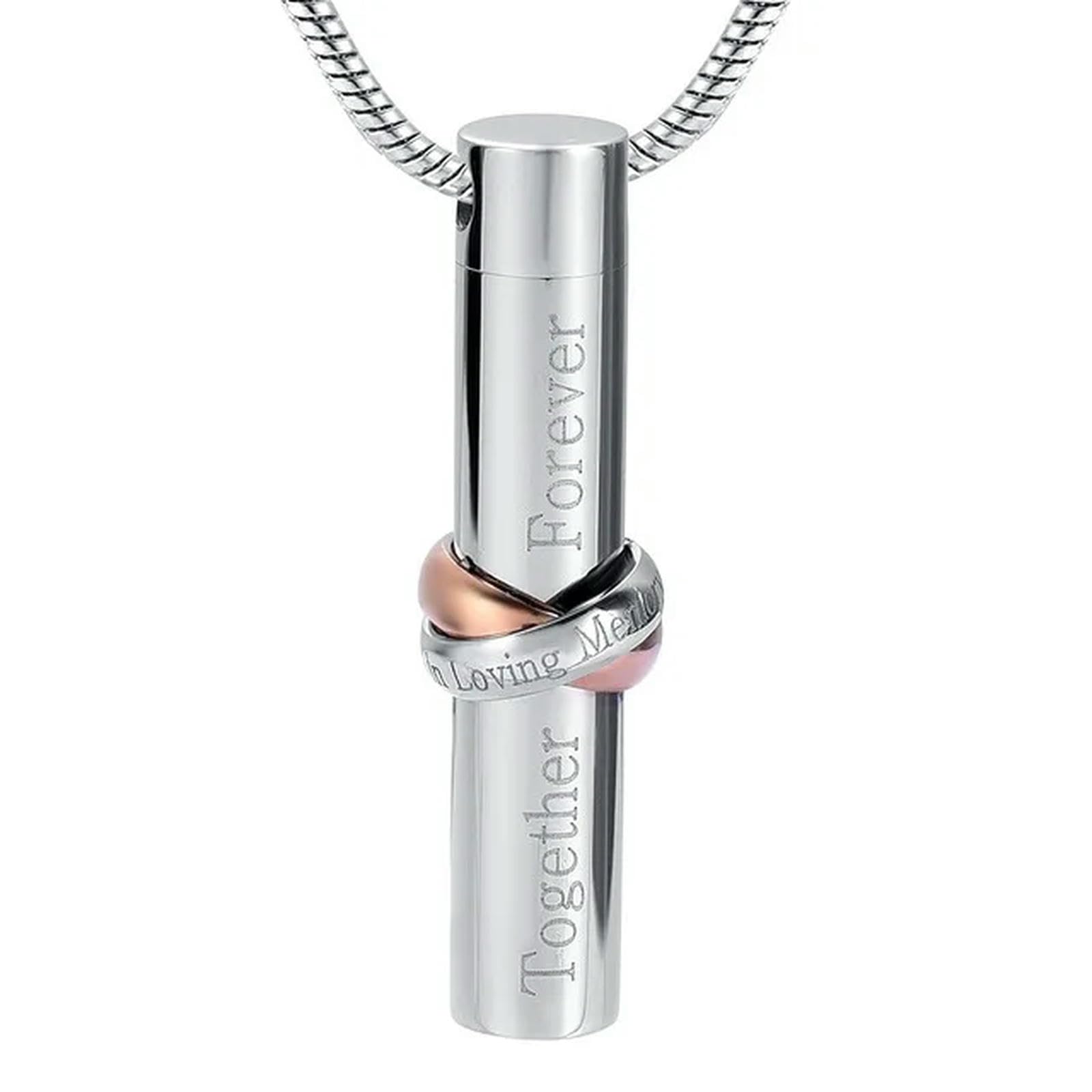 Collier funéraire pour cendres pendentif urne souvenir acier inoxydable bijoux commémoratifs