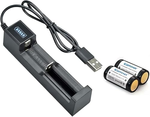 USB } obe[ X}[gVOXbg[d `ECIdr 18650 16340 [dr Zbg keeppower (USB[d+[dr16340/700mAh*2{)