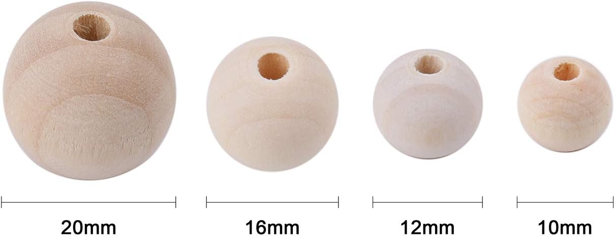 Foraineam 1200 Pieces Round Wood Beads