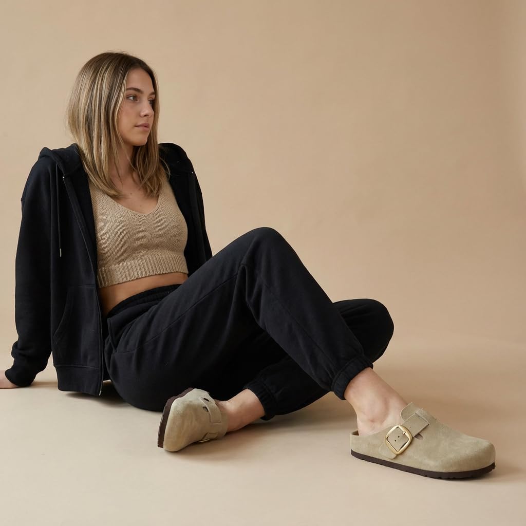 CUSHIONAIRE Rusty Genuine Leather Clogs for Women, Comfortable Slip On Womens Shoes with Adjustable Buckle and Soft Memory Foam - Image 7