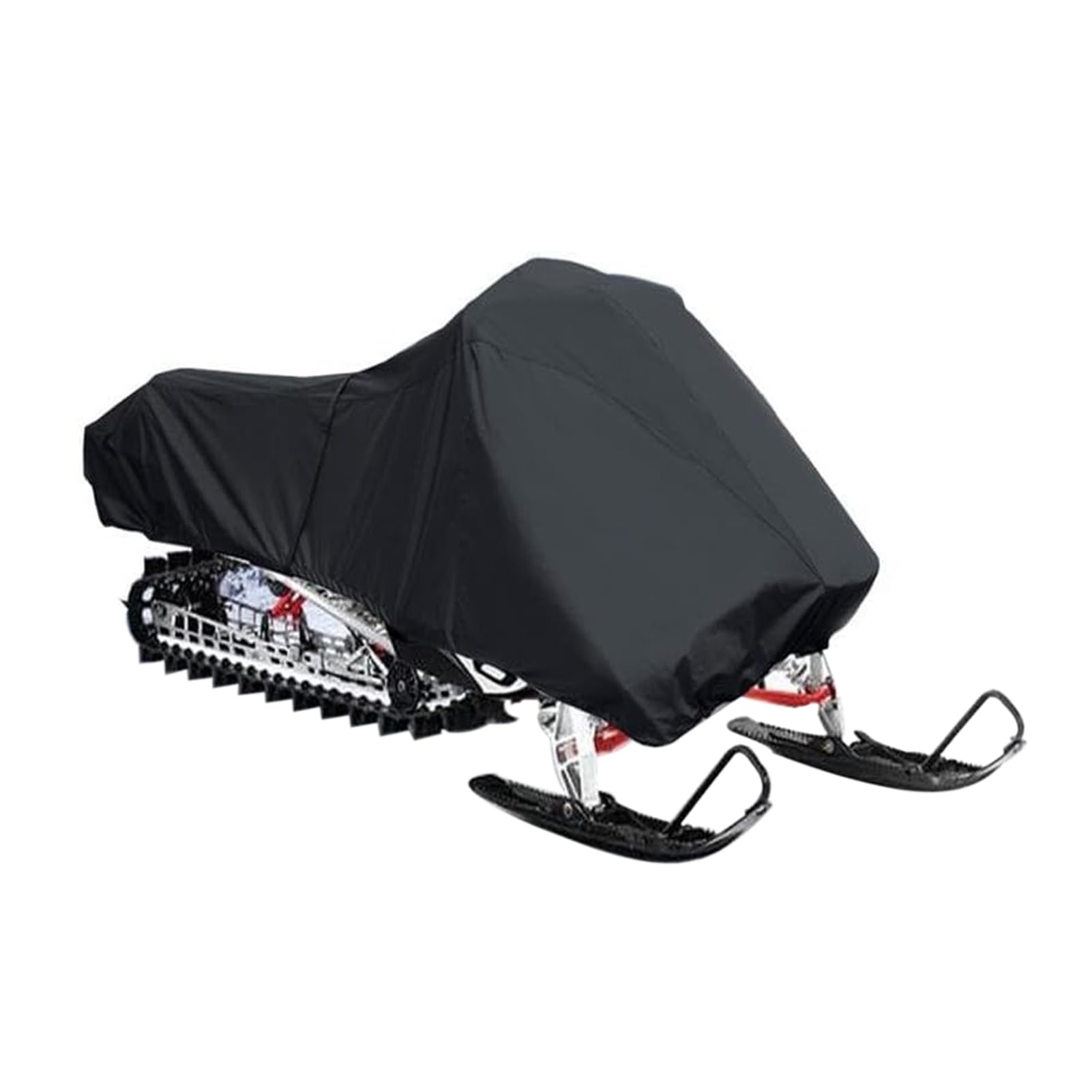 Funda Impermeable para Moto Nieve, Funda Protectora para Vehículos Trineo de Nieve de Invierno, Cubierta De Trineo para Máquina De Nieves Remolcable (Negro,368 x 130 x 121cm)