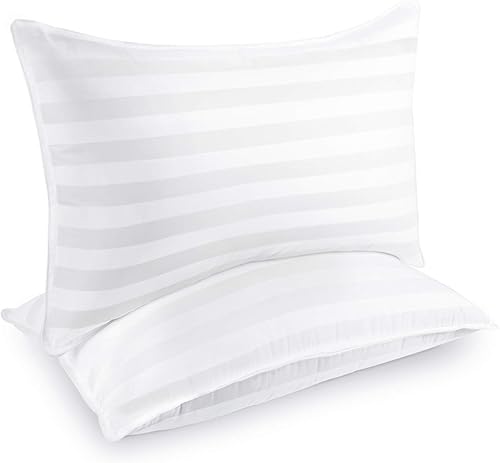 COZSINOOR Almohadas refrescantes de cama tamaño Queen de grado hotelero juego de 2, relleno de microfibra alternativo al plumón, especialmente