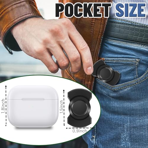 Image of 3-in-1 Fidget Spinner Toy for Adult Metal Slider Clicker Spinner Magnetic for Adult Men Office Desk Toy Stress Anxiety Relief ADHD Magnet EDC Cool Gadget Gifts Easter Basket Stuffer - Blue+Silver