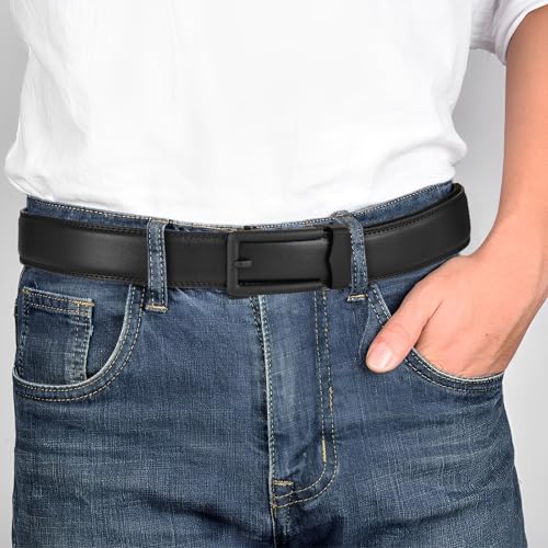 Image of Men's Belt, Ratchet Dress Casual Belt with Adjustable Automatic Buckle Trim to Fit