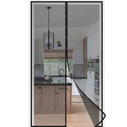 jarolift Fliegengitter Tür Balkontür Insektenschutz Fliegenvorhang ohne Bohren, mit Magnet-Verschluss, Höhe und Breite kürzbar, 140 x 250 cm (B x H), Schwarz jarolift Fliegengitter Tür Balkontür Insektenschutz Fliegenvorhang ohne Bohren, mit Magnet-Verschluss, Höhe und Breite kürzbar, 140 x 250 cm (B x H), Schwarz