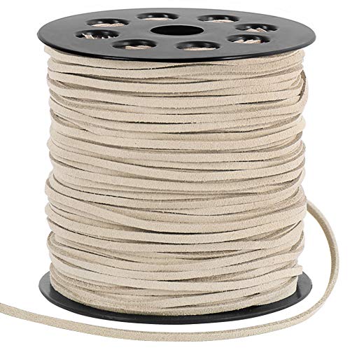 Tenn Well 2.6Mm Suede Cord, 100 Yards Flat Faux Leather Lace Cord For Necklaces, Bracelets, Jewelry Making, Beading And Diy Crafts (Ivory) #TOP7