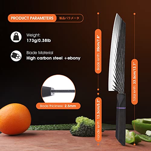 Rococo Kiritsuke Nakiri Chef Knife 7”Feather Viking Knife Set Japanese Kitchen Cleaver For Christmas Father's Day Gift Men #TOP6
