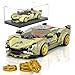 Produktbild Mould King 27003 Technik Speed Champion Supersportwagen Bausteine SlAN Klemmbausteine Auto mit Acryl Vitrine Modellautos zum Sammeln(364 Teile)