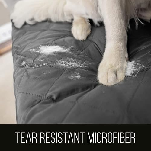 Vista 113 de Sofa Shield Funda de sofá con correa, reversible, resistente a las manchas y al desgarro, funda acolchada de microfibra, lavables, asiento de 78